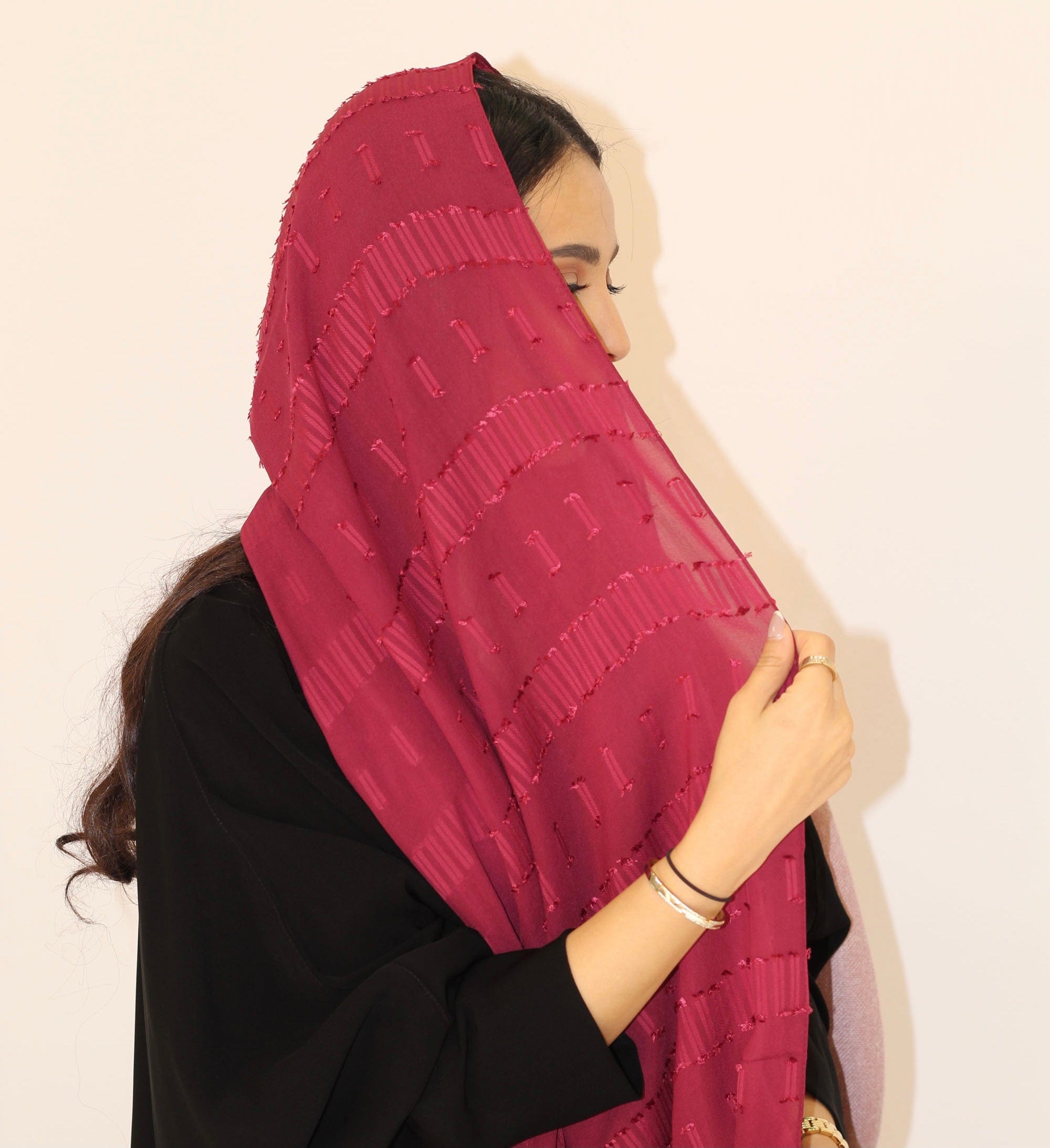 TA-236 hijab in burgundy color